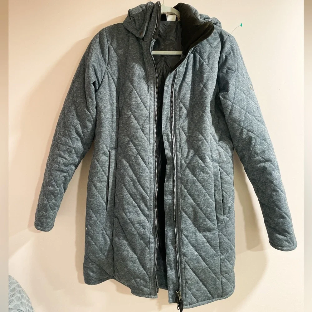 Obermeyer Navy Blue Skiing Snowboard Hooded Jacket Size Small - Picture 1 of 6